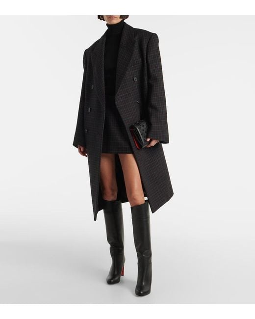 Christian Louboutin Black Loo 85 Leather Knee-High Boots