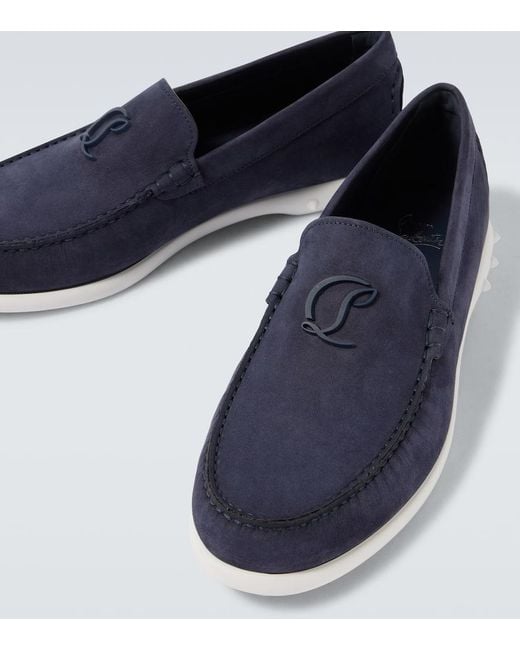Nauticos Moonboat De Piel Christian Louboutin de hombre de color Blue