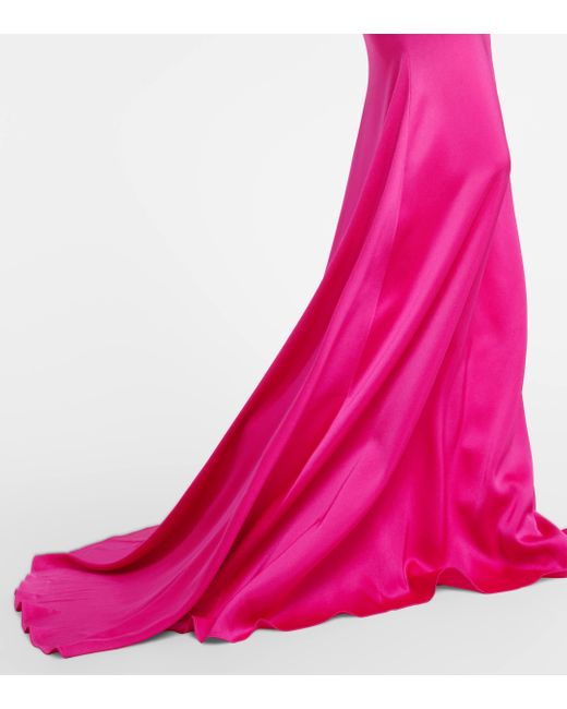 Alex Perry Pink Satin Gown