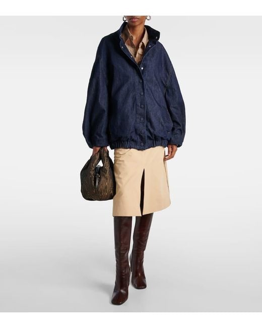 Dries Van Noten Blue Oversized Denim Jacket