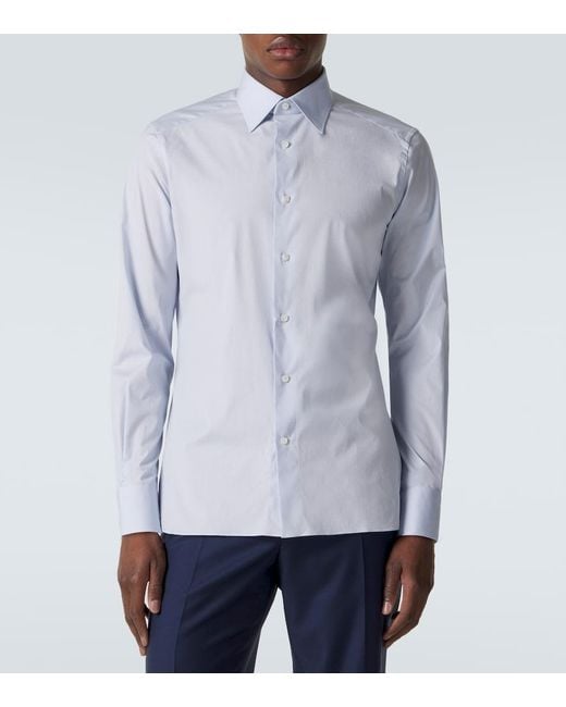 Zegna White Cotton-Blend Shirt for men