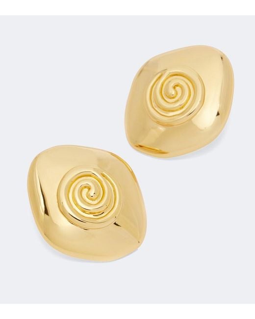 DEHANCHE Metallic Koru 14Kt-Plated Stud Earrings