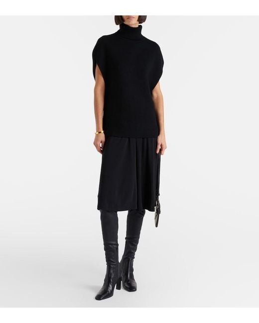 Totême  Black Wool-Blend Top