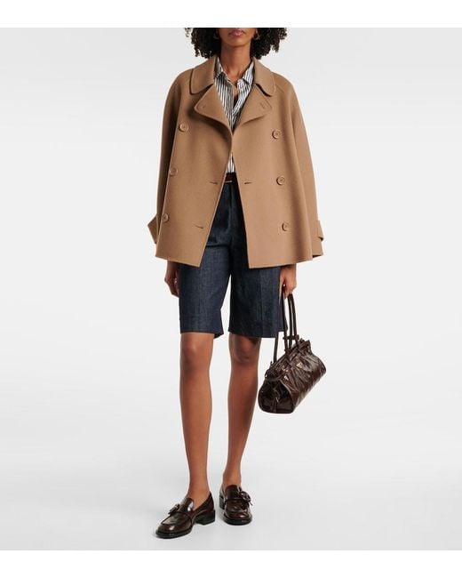 Max Mara Natural Louis Virgin Wool Peacoat