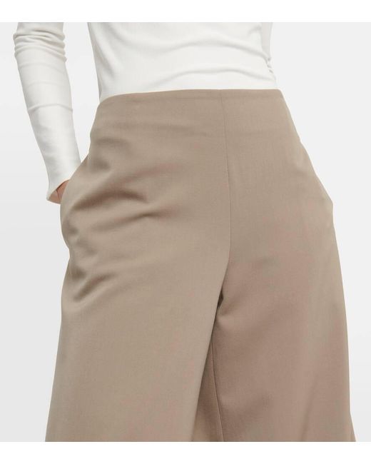 Pantalones Anchos Dela De Lana The Row de color Natural