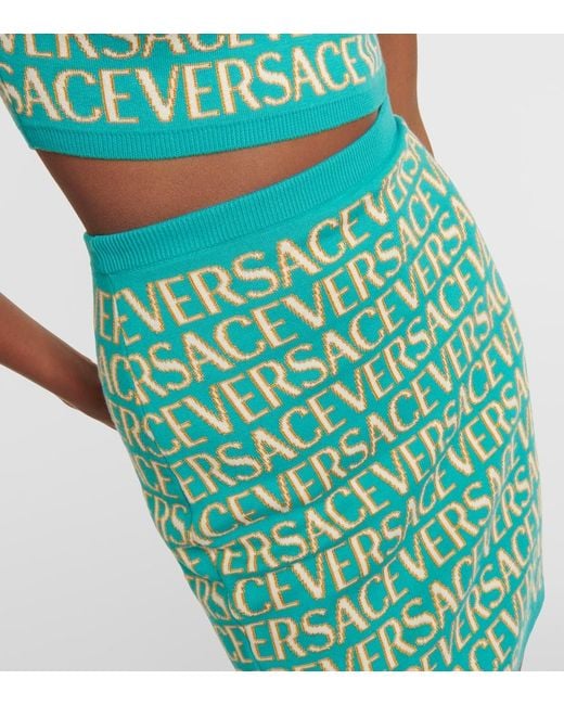 Versace Green Short Skirts