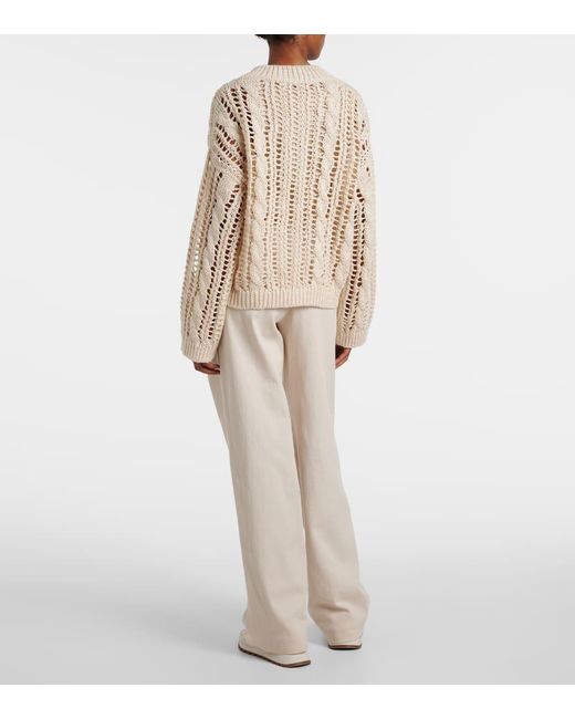 Pullover di Brunello Cucinelli in Natural