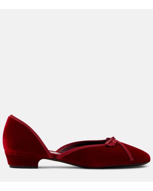 Herbert Levine Red 24/7 Velvet Ballet Flats