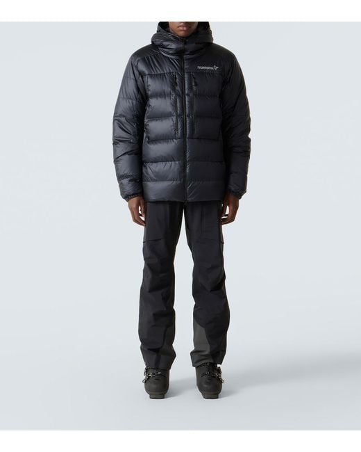 Norrona Blue Trollveggen Hooded Down Ski Jacket for men