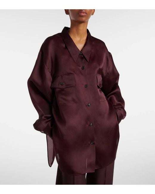 Camisa Matteo De Seda Khaite de color Purple