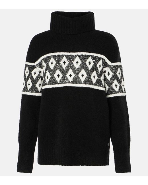 Bogner Black Uda Sequined Wool-Blend Sweater