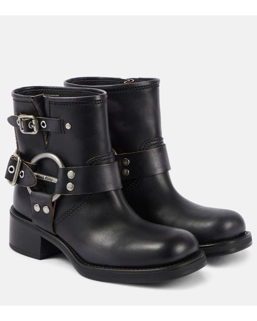 Stivali Biker di Miu Miu in Black