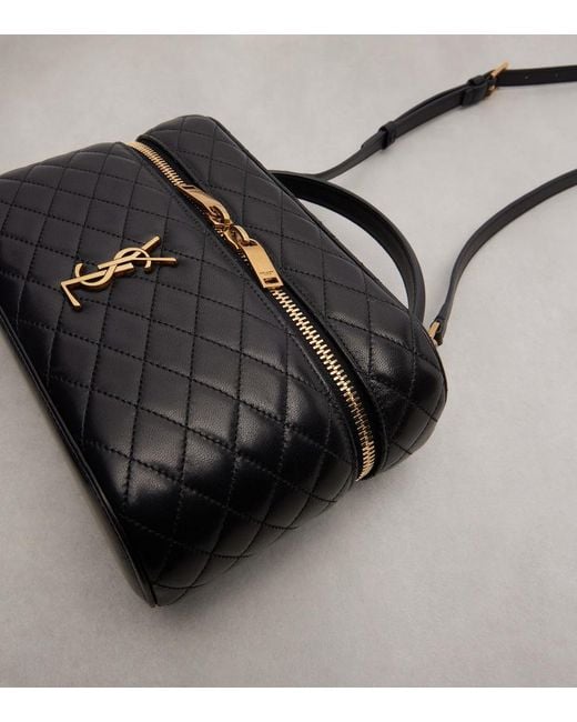 Saint Laurent White Gaby Large Leather Vanity Bag