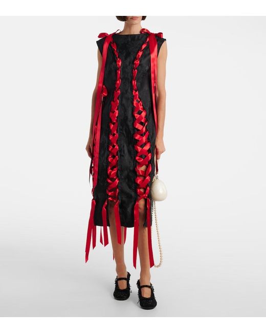 Abito Midi di Simone Rocha in Red