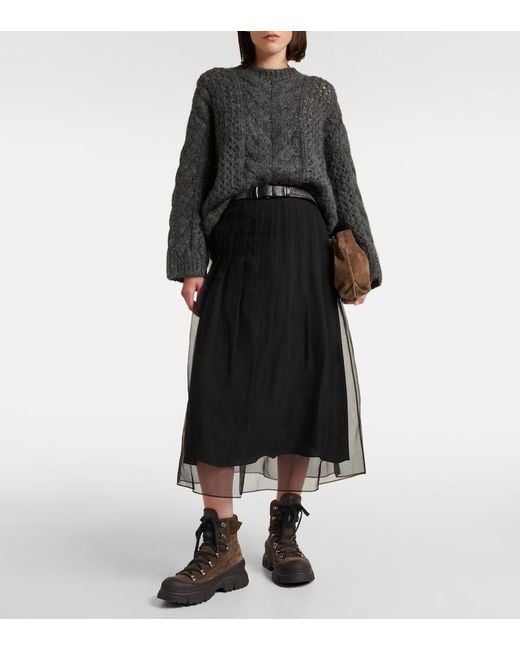 Jersey En Mezcla De Alpaca Brunello Cucinelli de color Black