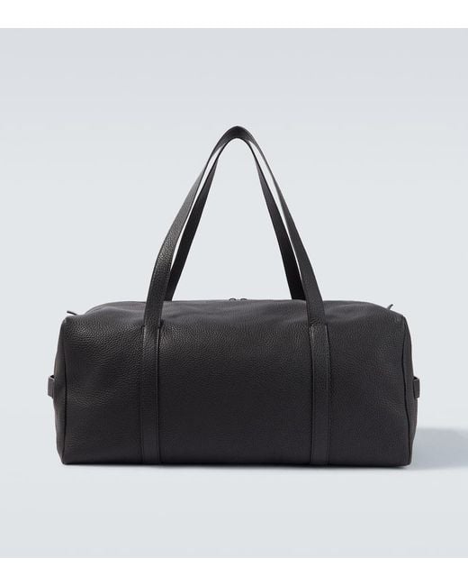 The Row Black Gio Leather Duffel Bag for men