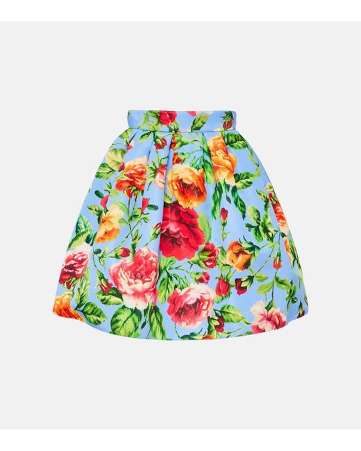 Falda Midi Floral Carolina Herrera de color White