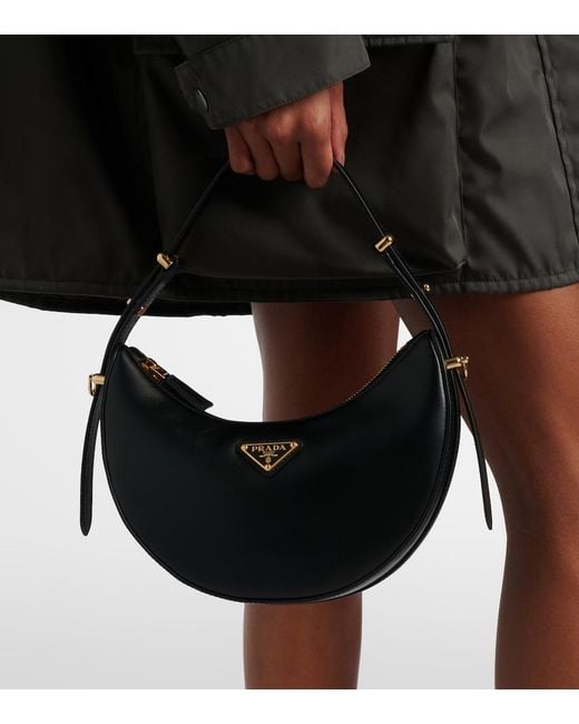 Prada Black Arque Mini Leather Shoulder Bag