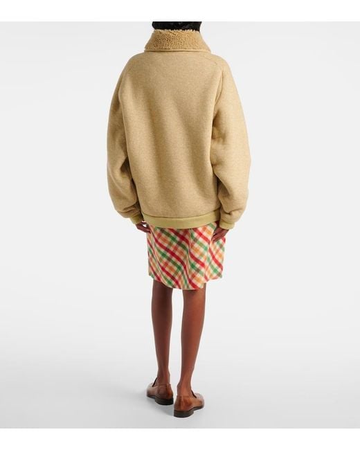 Miu Miu Natural Blouson Mit Teddyfleece