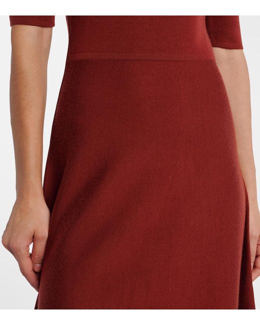 Gabriela Hearst Red Wool, Cashmere, And Silk Maxi Dress