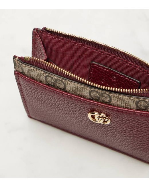 Portachiavi Gg Marmont Con Cerniera di Gucci in Red