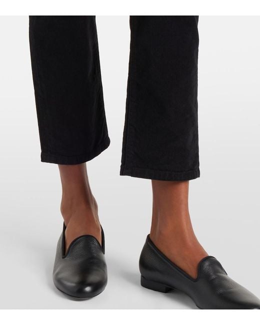 AG Jeans Blue Ex Boyfriend Mid-Rise Corduroy Slim Pants