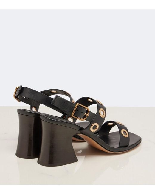 Chloé Black Janis Leather Sandals
