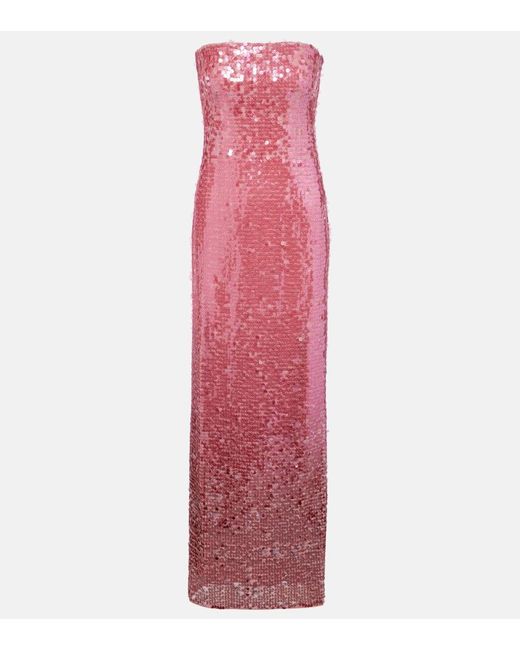 Jonathan Simkhai Pink Robe Leilani Mit Pailletten
