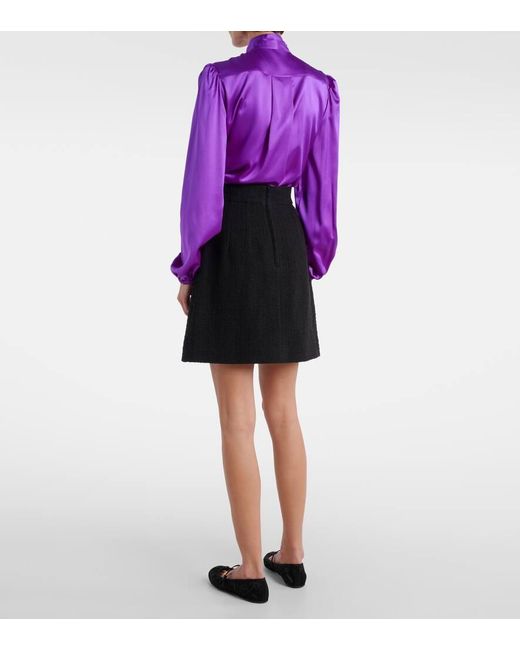 Dolce & Gabbana Black Minirock Aus Einem Baumwollgemisch