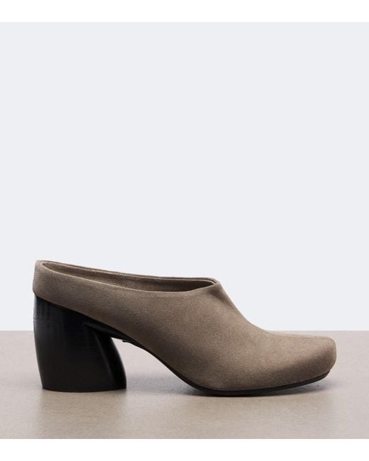 Loewe Brown Oval Suede Mules