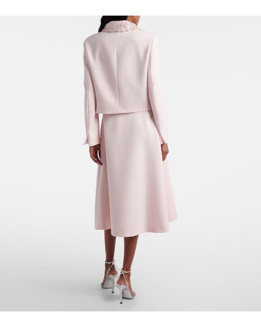 Max Mara Pink Girante Midi Skirt
