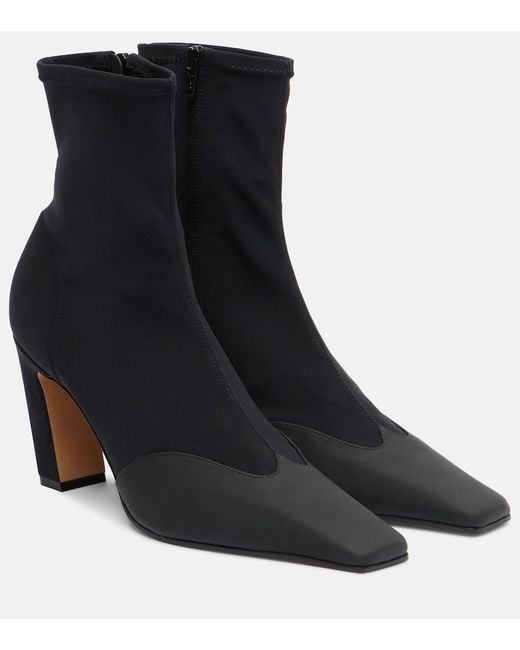 Khaite Black Nevada 85 Mid-Calf Boots