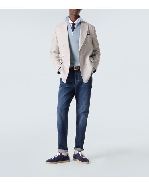 Pullover di Brunello Cucinelli in Blue da Uomo
