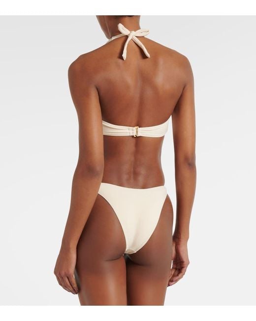 Banador Halter Spiral Con Aberturas SAME de color White