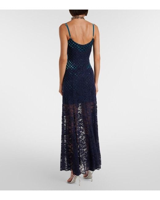 Rabanne Blue Lace Maxi Dress