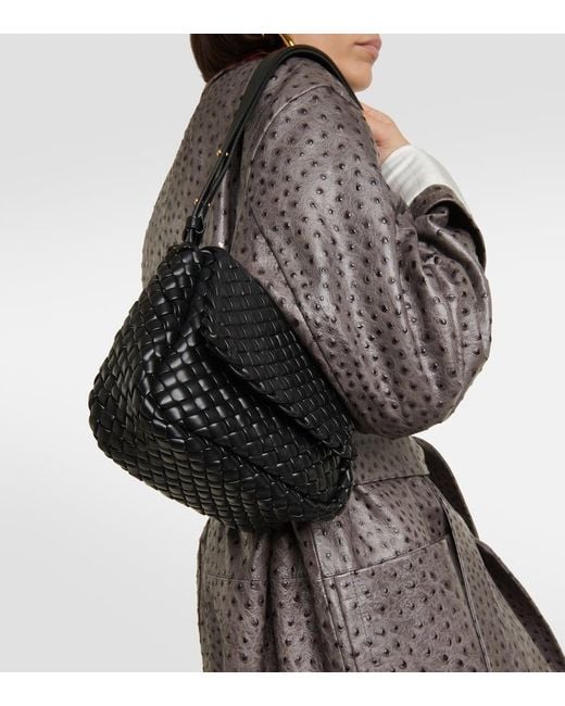 Borsa A Spalla Cobble Small di Bottega Veneta in Black