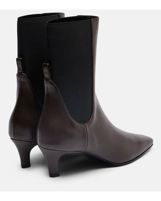 Totême Black 50 Leather Chelsea Boots