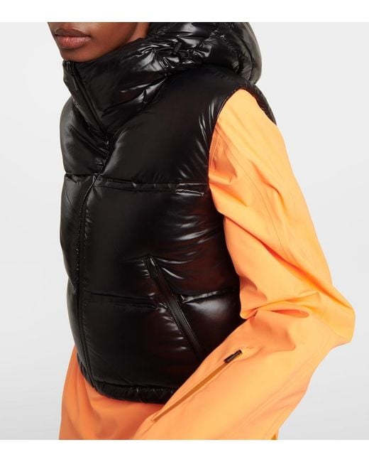 Aztech Mountain Black Snowbird Cropped Down Vest