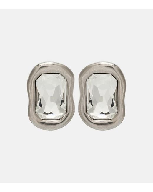 Givenchy Metallic Sculptural Crystal Embellished Earrings