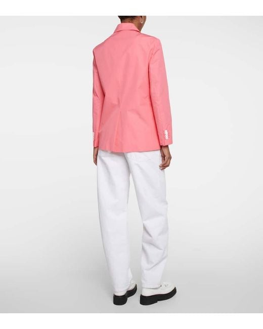 Blazer de algodon de botonadura simple Plan C de color Pink
