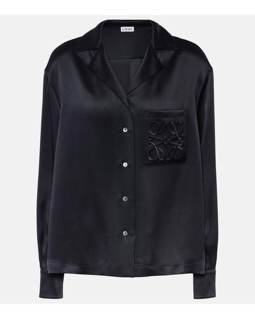 Loewe Black Anagram Silk Shirt