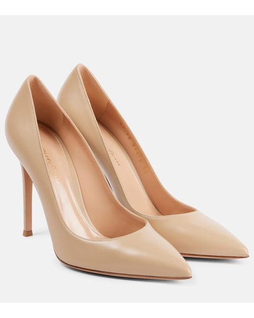 Gianvito Rossi Natural Gianvito 105 Leather Pumps