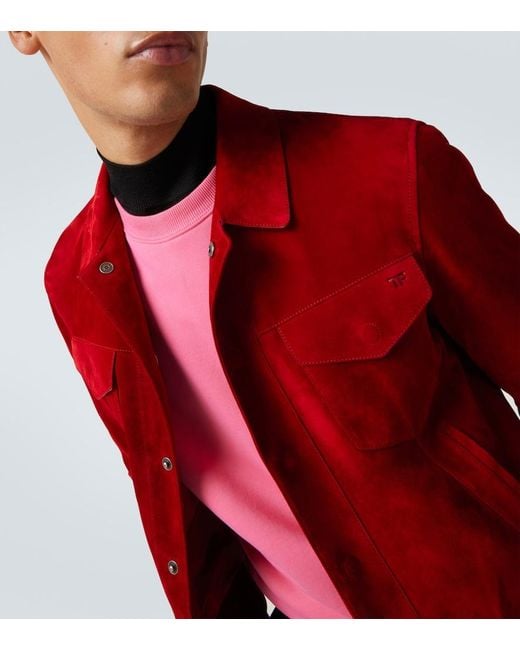 Tom Ford Red Suede Jacket for men