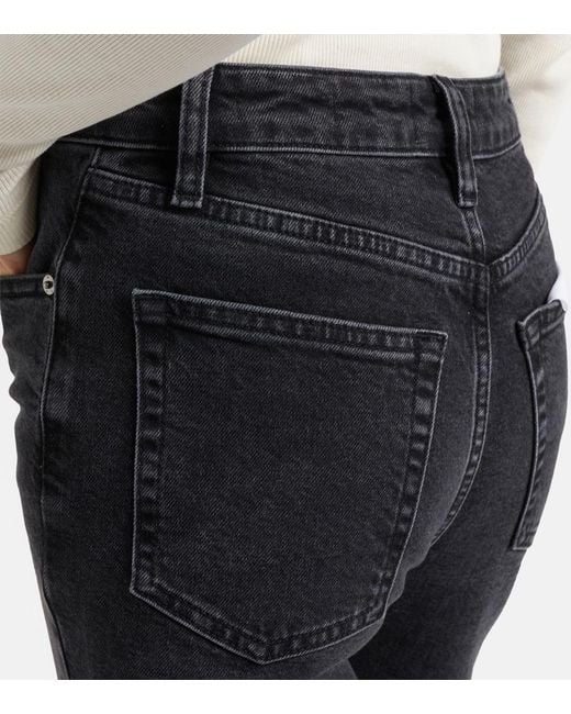 FRAME Blue Arrow High-Rise Bootcut Jeans