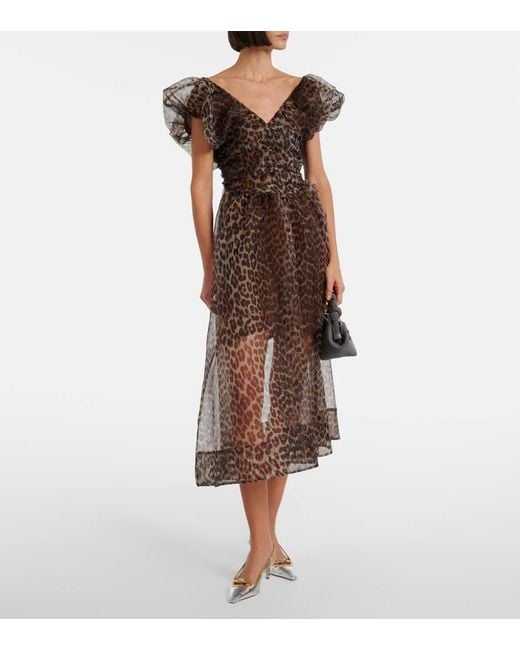 Ganni Gray Bou Mini Denim Top-Handle Bag