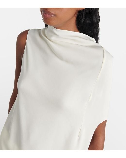 The Row White Dela Wool Wide-Leg Pants