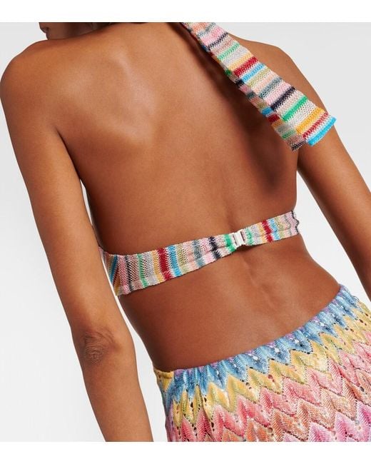 Missoni Red Zigzag Cotton-Blend Lame Jumpsuit