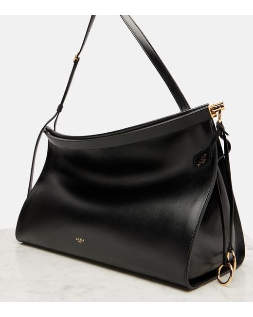 Alaïa Black Leather Bag Le Click East West Large