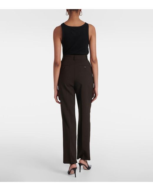 Frankie Shop Brown Bea High-Rise Straight Pants