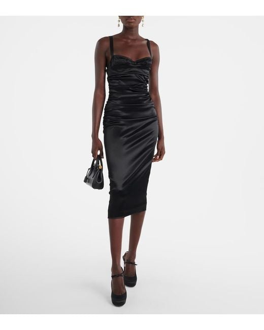 Dolce & Gabbana Black Dolce & Gabbana Midi Dress